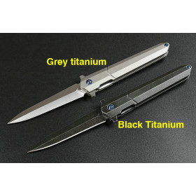 Tactical Camping Knife Titanium Alloy Handle Folding Knife Outdoor Pocket Knife UD405506